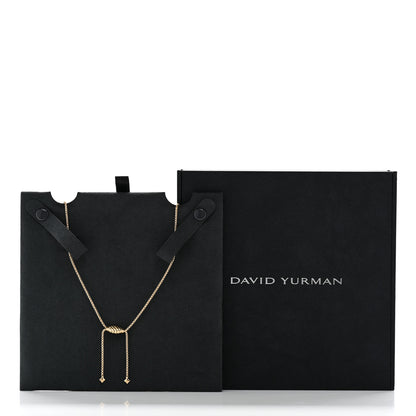 David Yurman 18K Yellow Gold 1.7mm Box Chain Slider Necklace 36" 5 of 5