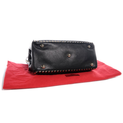 Valentino Garavani Vitello Medium Rockstud Tote Black 4 of 7
