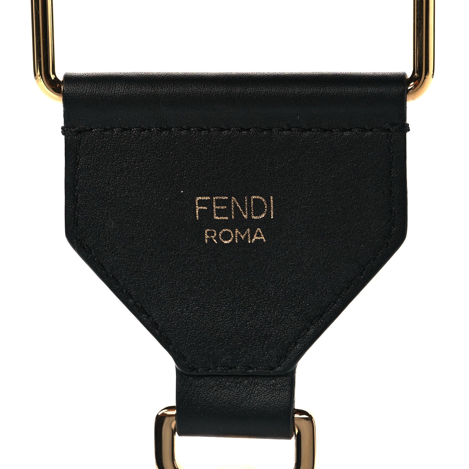 Fendi Ribbon Vitello Seta FF 1974 Adjustable Strap You Black 4 of 5