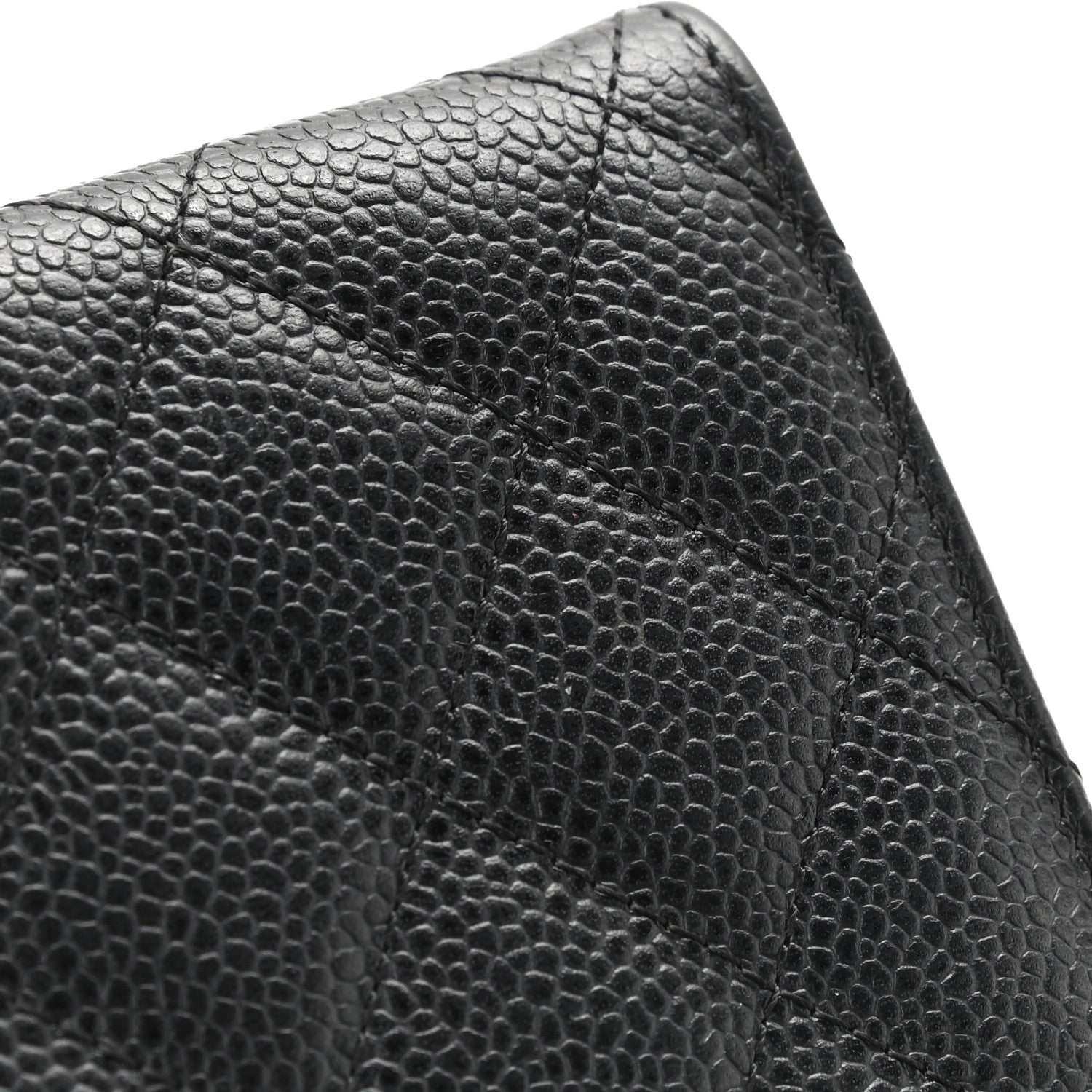 Chanel Caviar Quilted Large Gusset Flap Wallet Black 5 of 9