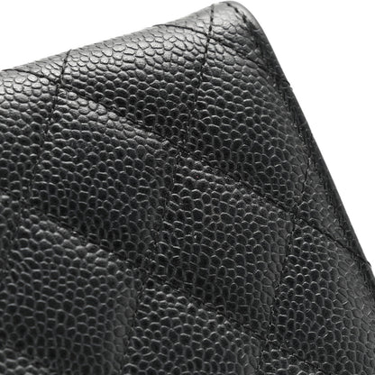 Chanel Caviar Quilted Large Gusset Flap Wallet Black 5 of 9