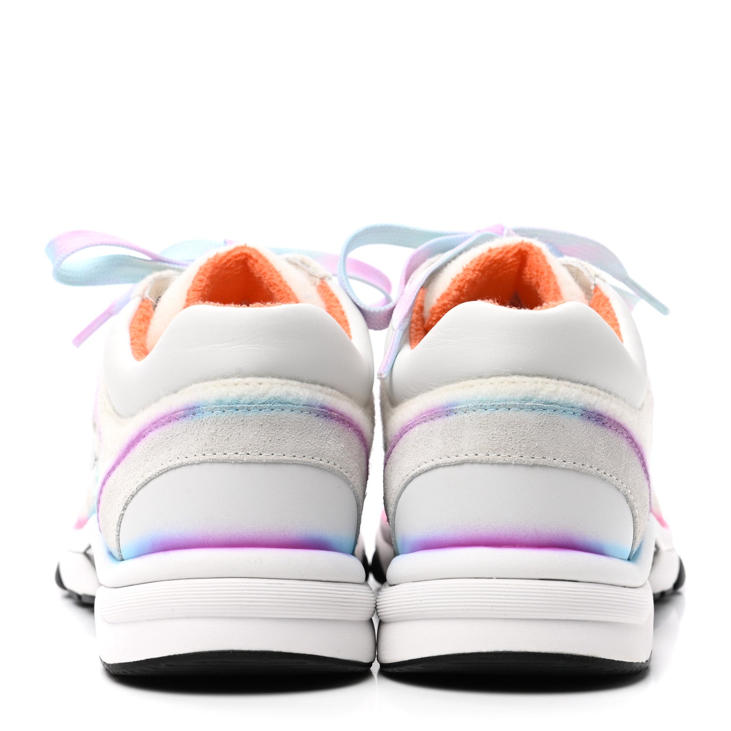 Chanel Wool Suede Calfskin CC Sneakers 38.5 Multicolor 4 of 9