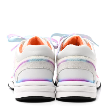Chanel Wool Suede Calfskin CC Sneakers 38.5 Multicolor 4 of 9