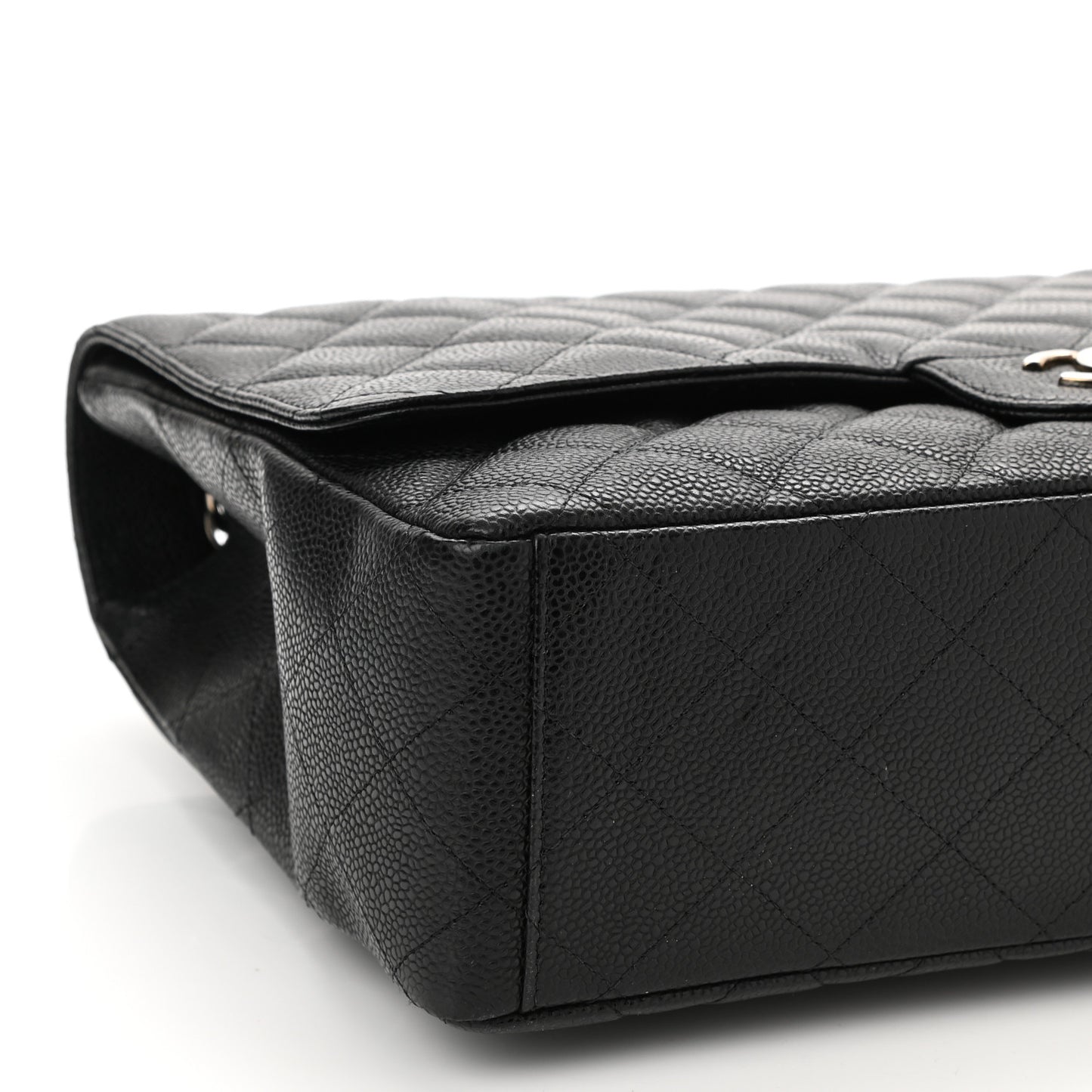 Caviar Quilted Maxi Single Flap Black