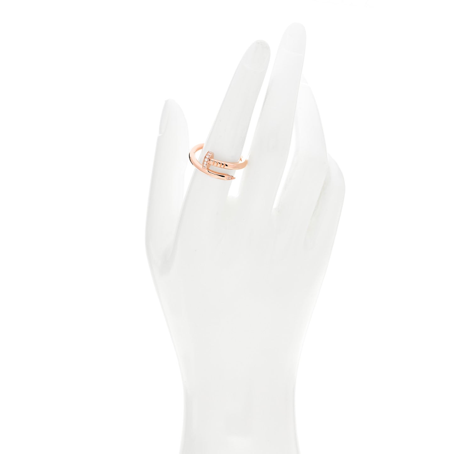 18K Pink Gold Diamond Juste Un Clou Ring 57 8