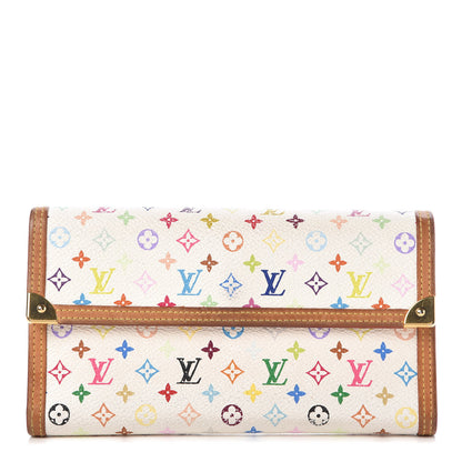 Louis Vuitton Monogram Multicolor Porte Tresor International Wallet White 1 of 17