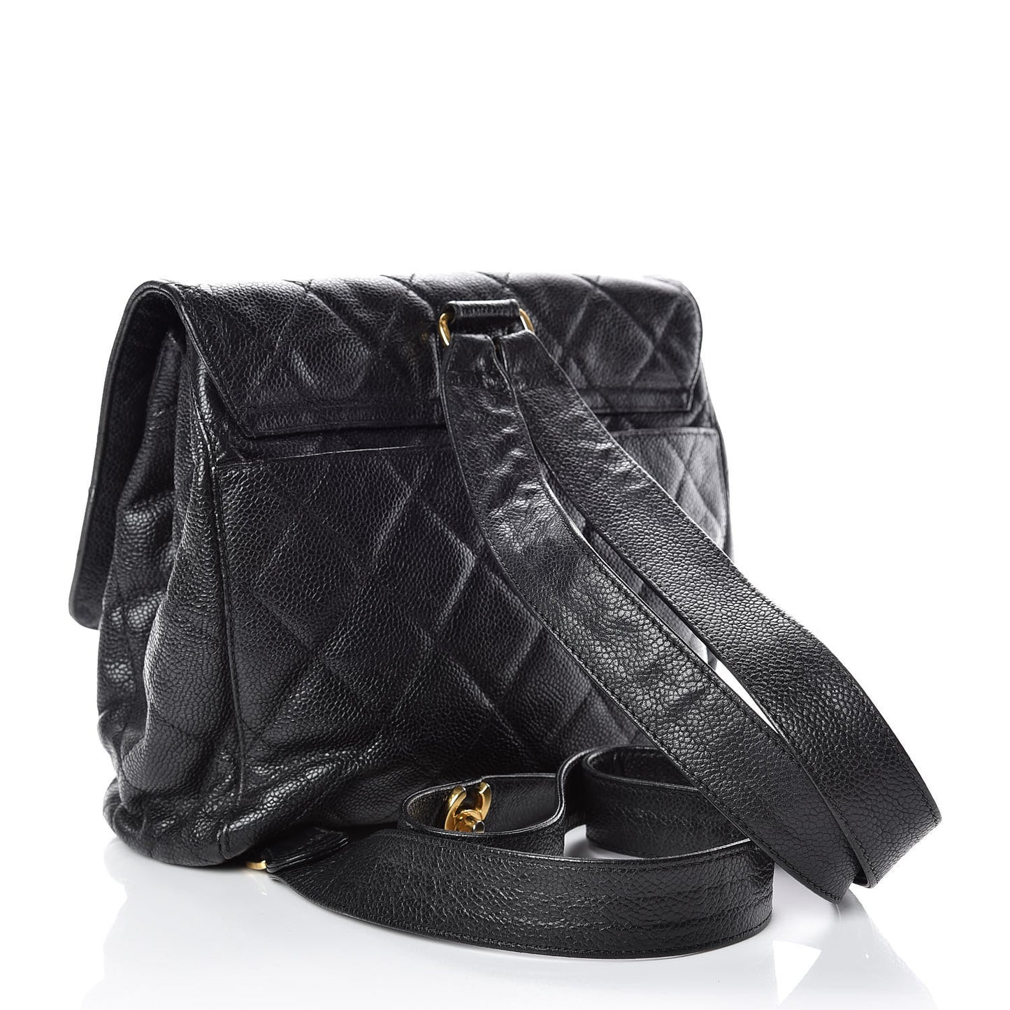 Caviar Quilted Backpack Black