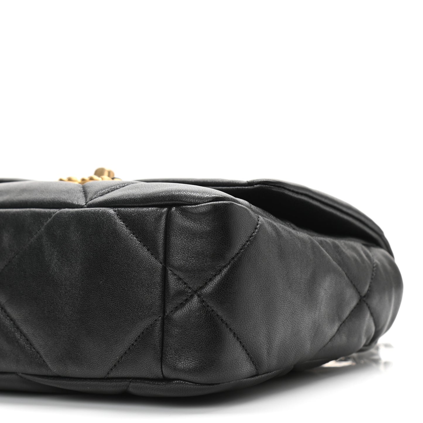 Lambskin Quilted Medium Chanel 19 Flap Black