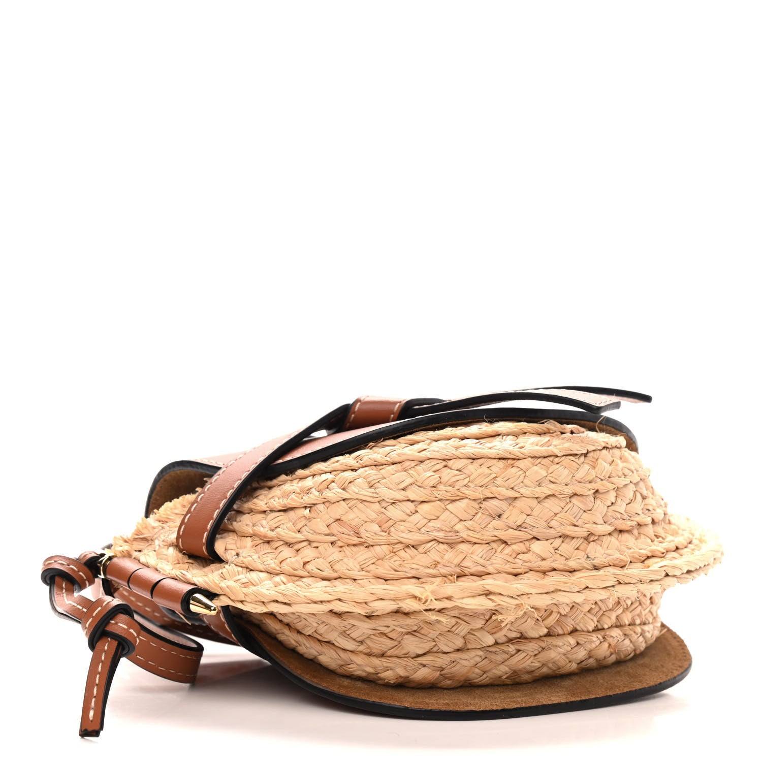 Loewe Calfskin Raffia Mini Gate Crossbody Bag Natural Tan 4 of 8