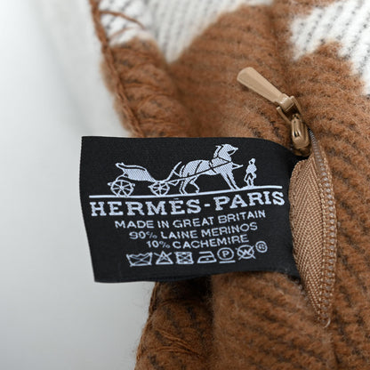 Hermes Wool Cashmere Avalon Pillow PM Ecru Camel 3 of 3