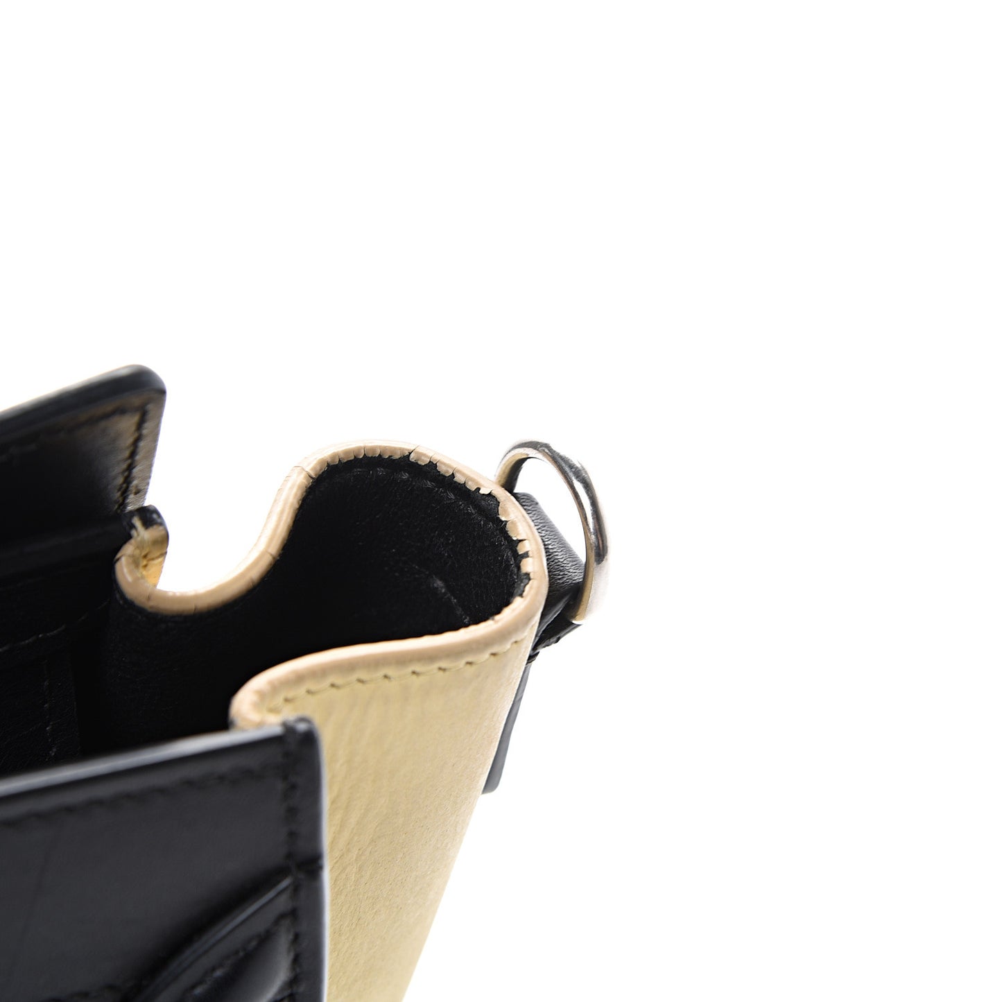 Grained Baby Calfskin Nubuck Nano Tri-Color Luggage White