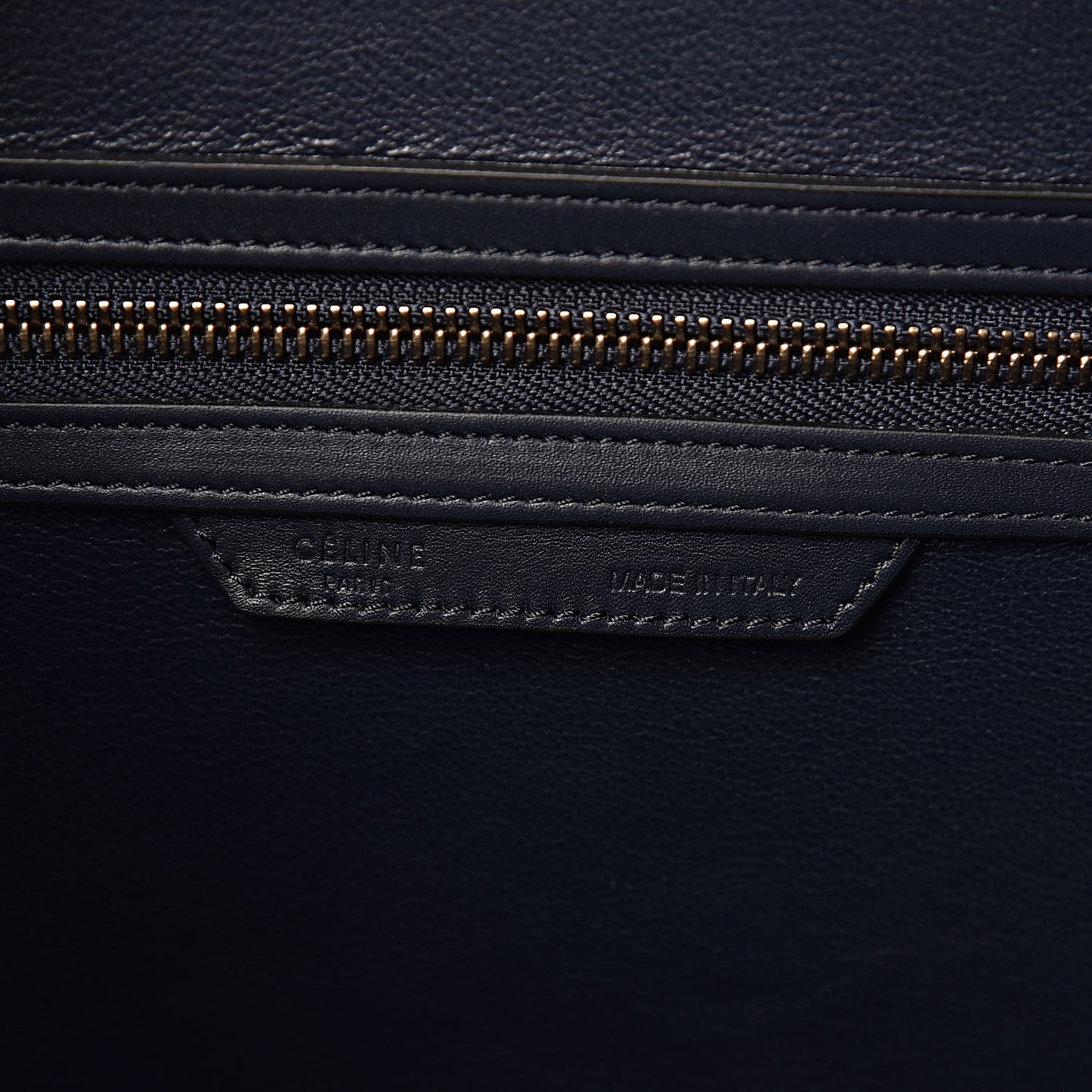 Smooth Calfskin Striped Cotton Canvas Mini Luggage Navy Blue