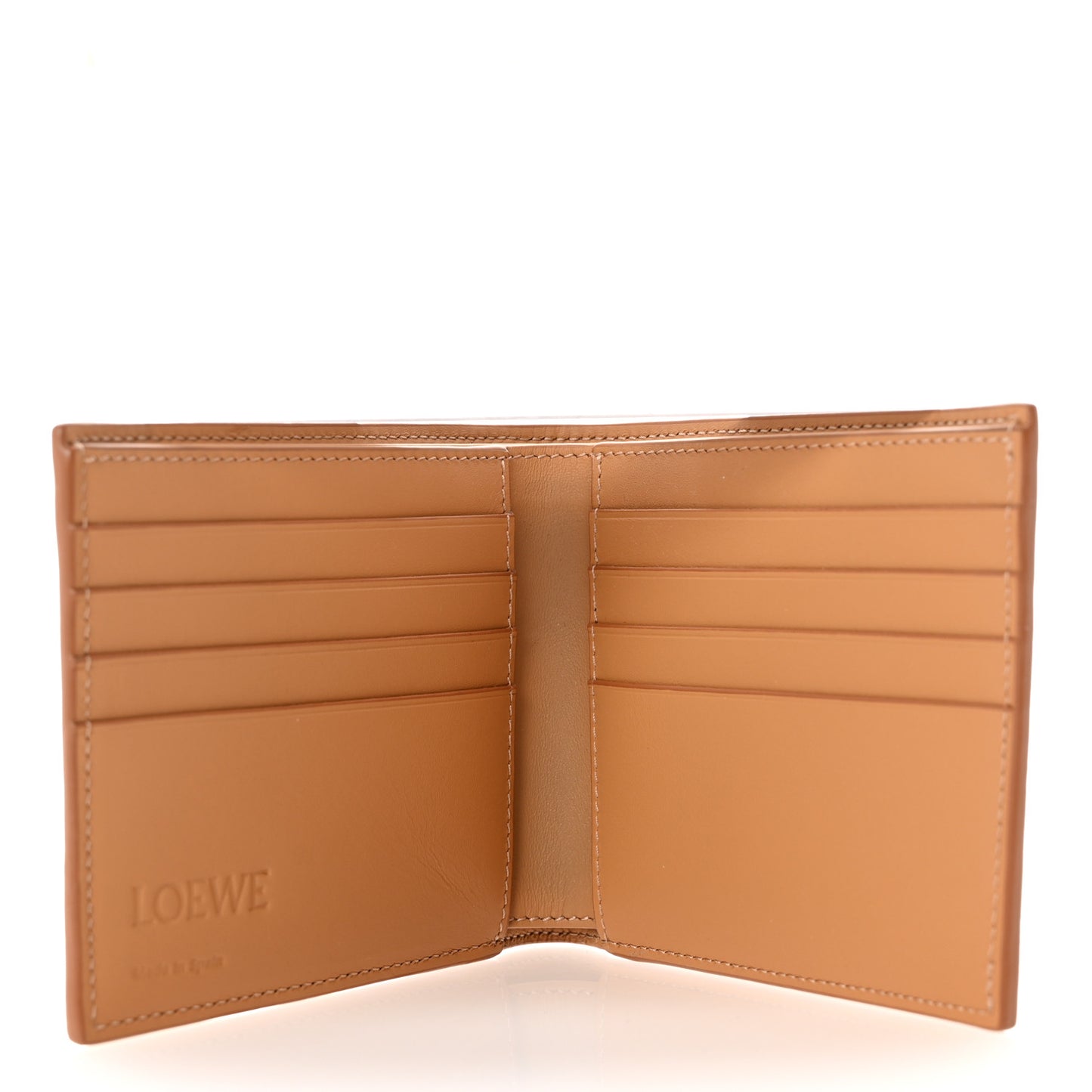 Satin Calfskin Anagram Bi-fold Wallet Warm Desert