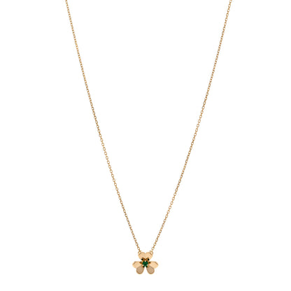 Van Cleef & Arpels 18K Yellow Gold Emerald Mini Frivole Pendant Necklace 1 of 6