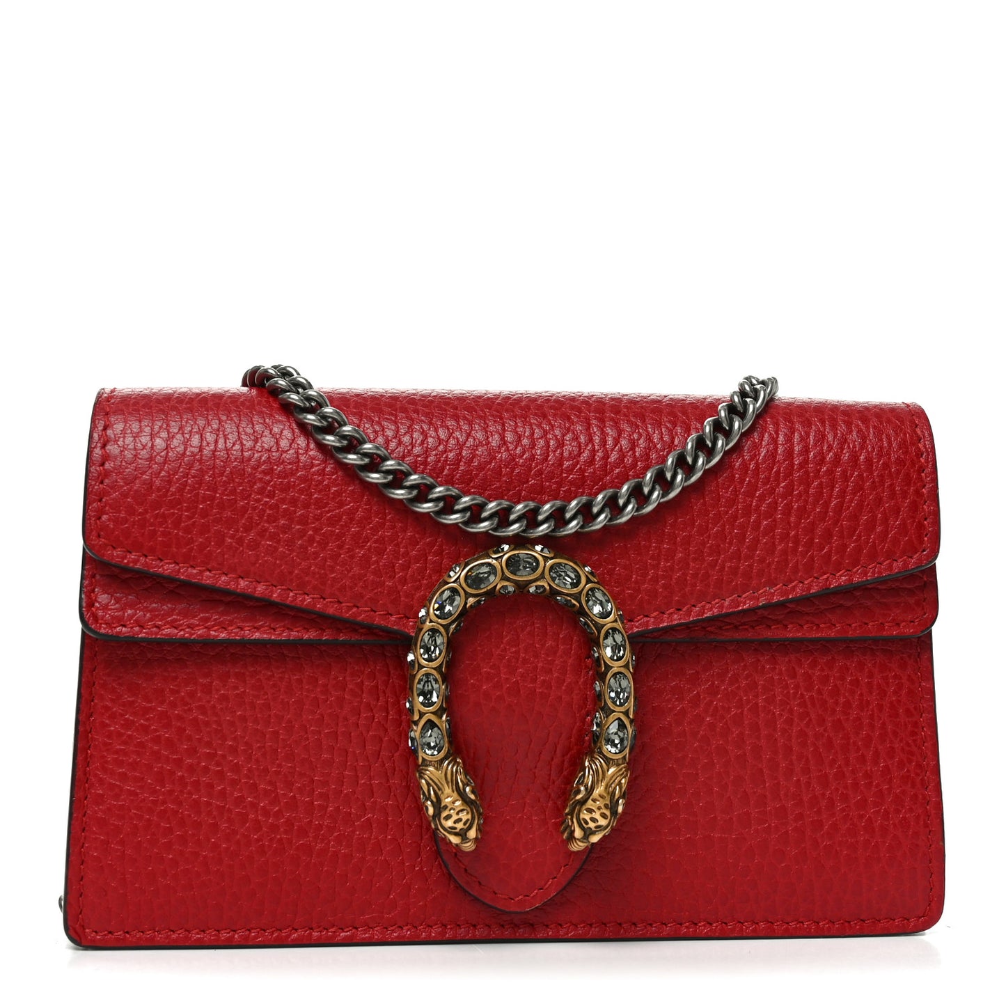 Calfskin Super Mini Dionysus Shoulder Bag Hibiscus Red