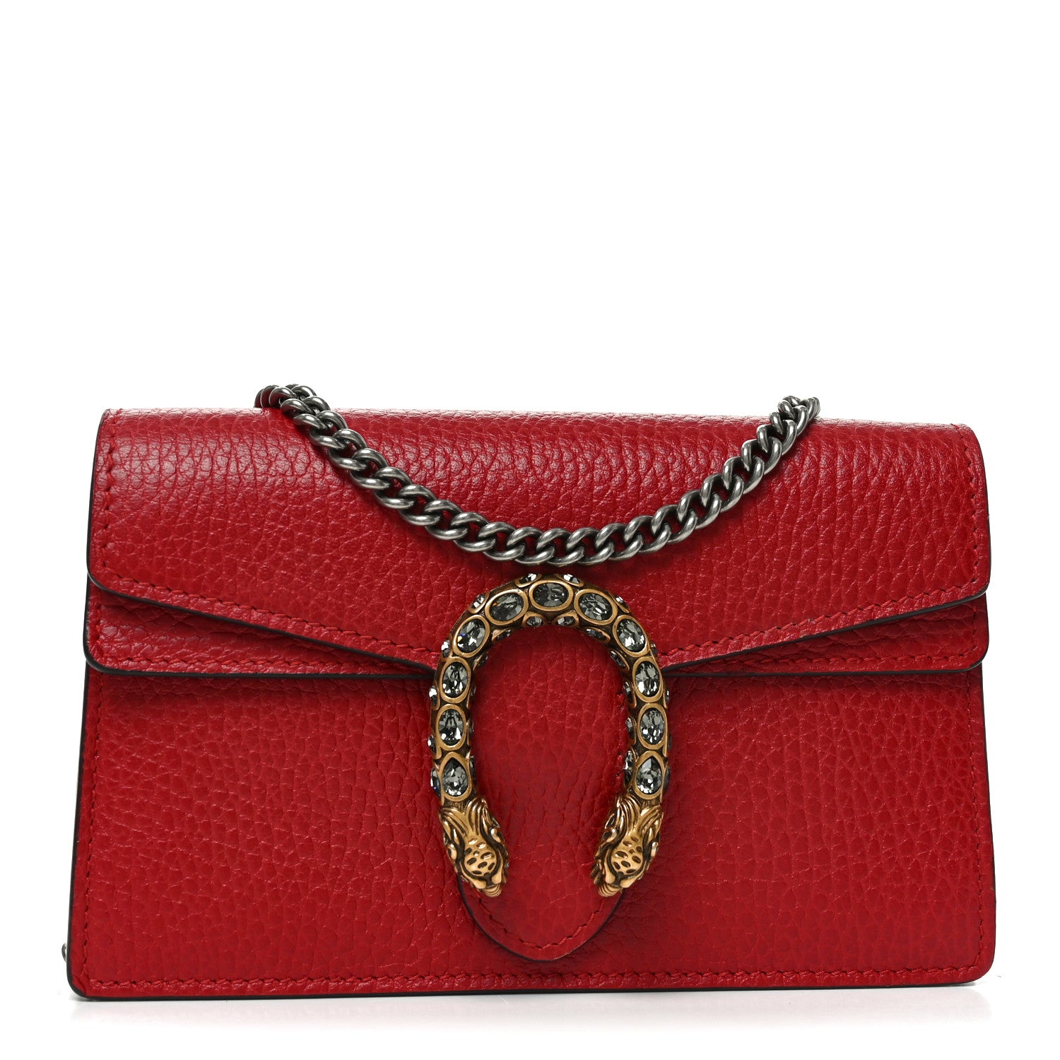 Gucci Calfskin Super Mini Dionysus Shoulder Bag Hibiscus Red 1 of 9