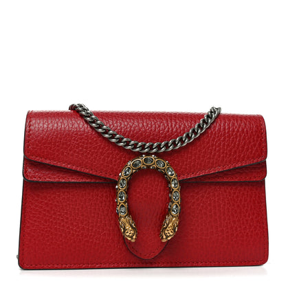 Gucci Calfskin Super Mini Dionysus Shoulder Bag Hibiscus Red 1 of 9