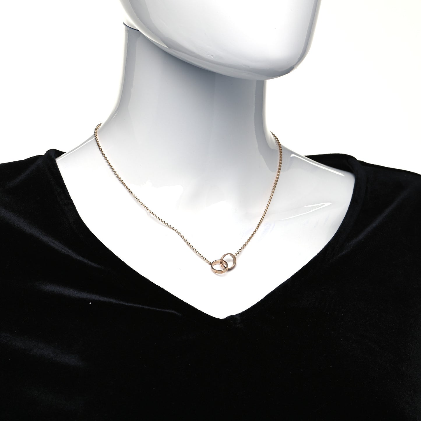 18K Yellow Gold Interlocking LOVE Necklace