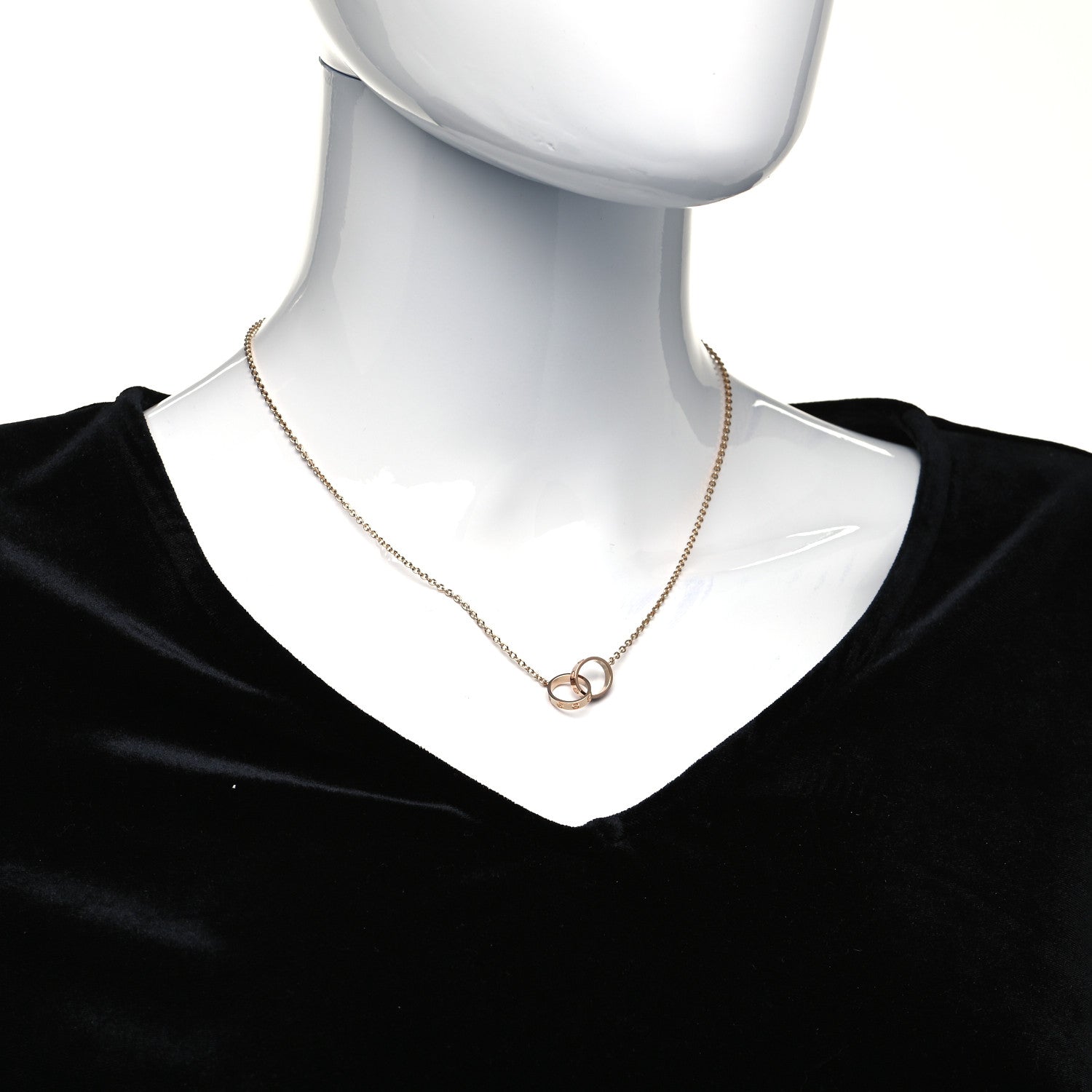 Cartier 18K Yellow Gold Interlocking LOVE Necklace 7 of 8