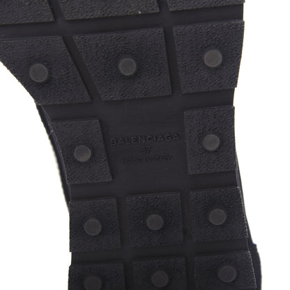 Balenciaga Mesh Calfskin Neoprene Suede Womens Race Runner Sneakers 37 Black 9 of 10