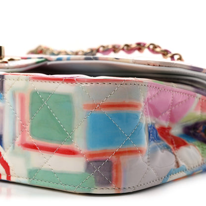 Chanel Patent Calfskin Printed Quilted Medium Double Flap Multicolor 10 of 10