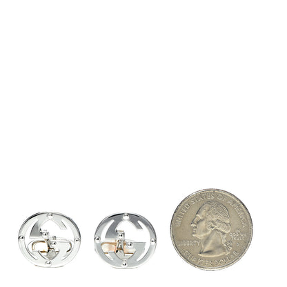 Gucci Sterling Silver Interlocking G Cufflinks 2 of 5