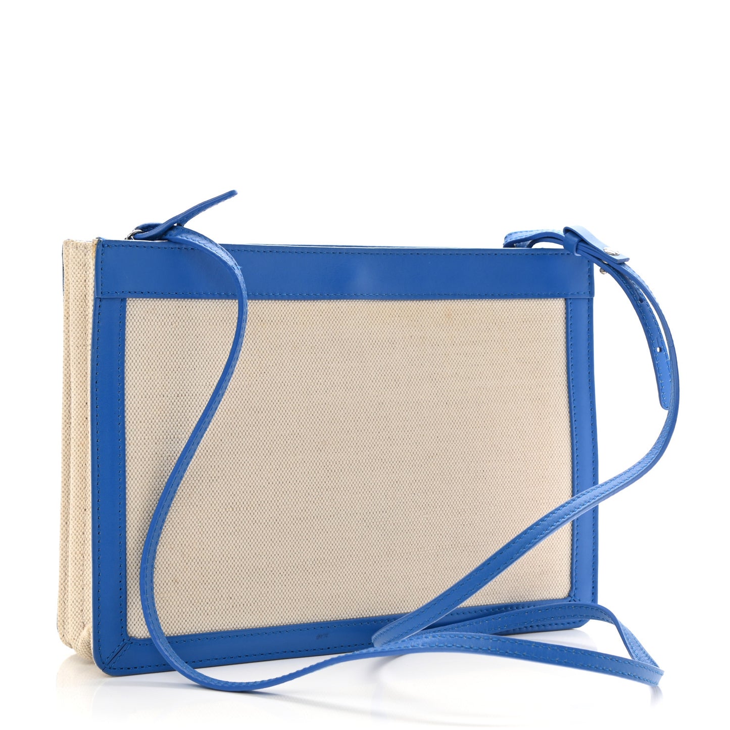 Cotton Canvas Pochette Crossbody Bag Bleu Pacifique