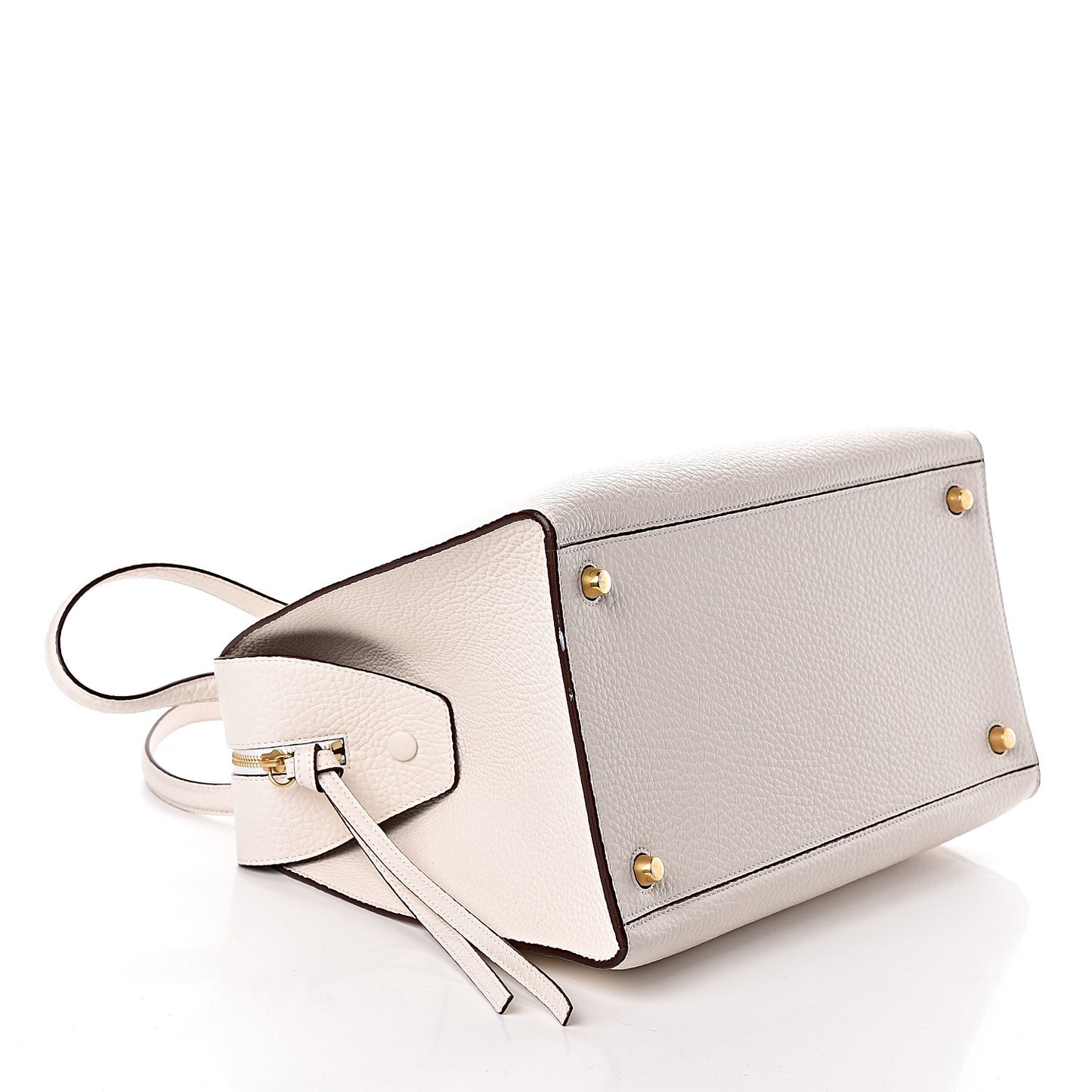 Bullhide Calfskin Medium Ring Bag White