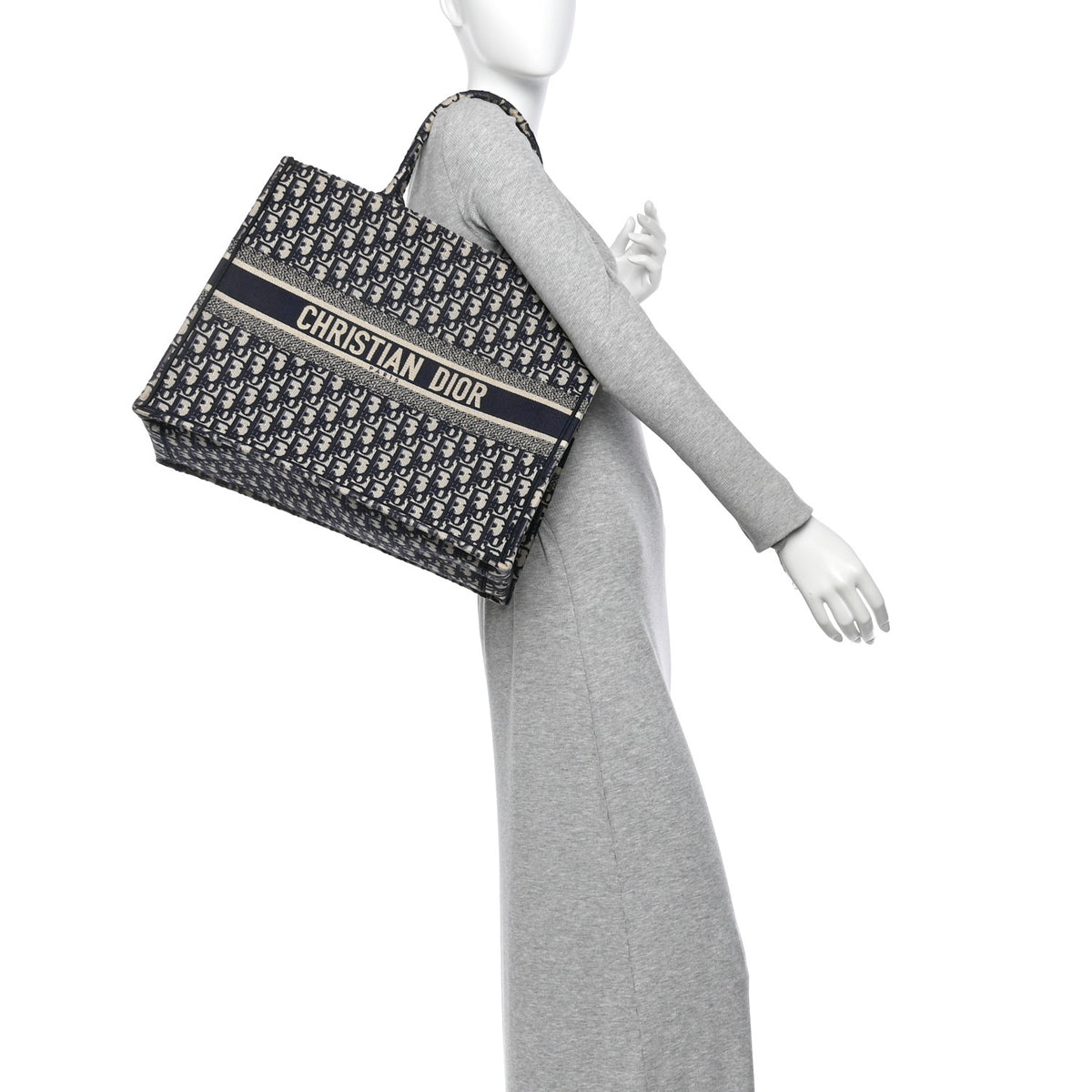Christian Dior Oblique Large Book Tote Blue Multicolor 3 of 19