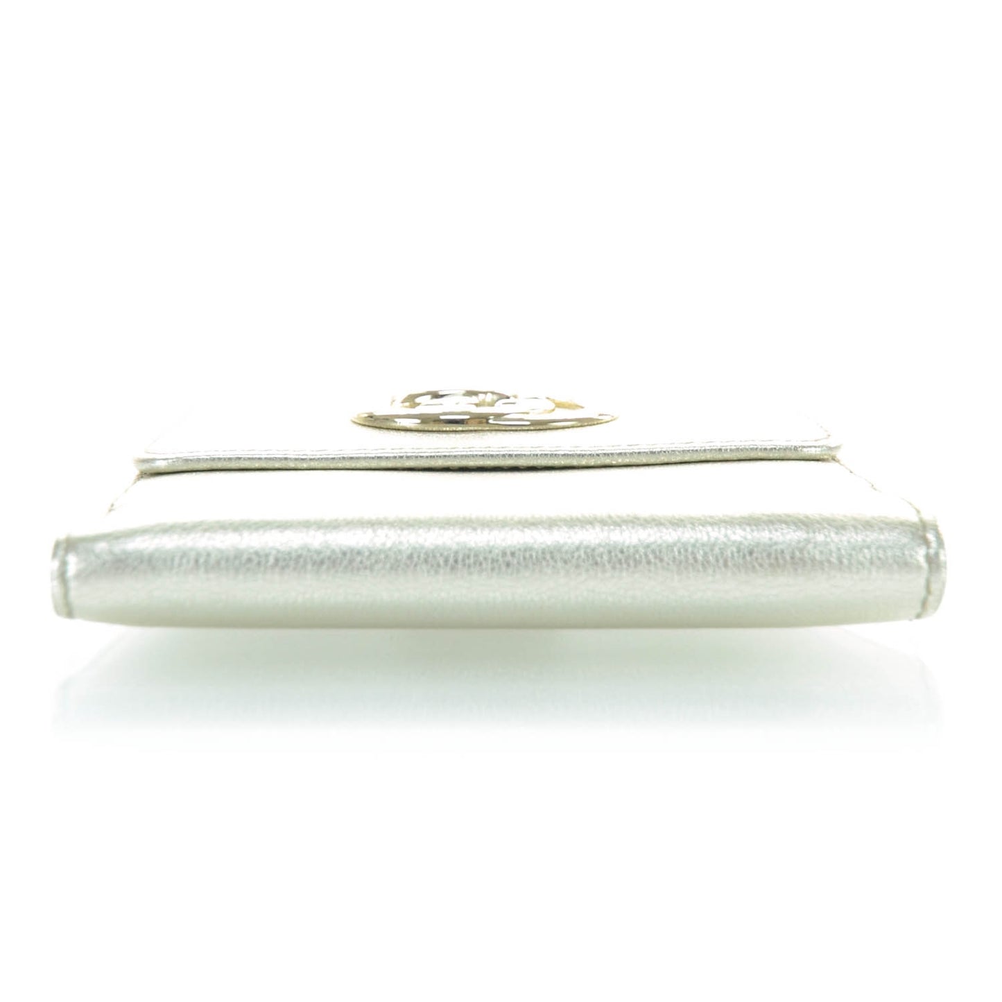 Leather Compact Britt Wallet Metallic
