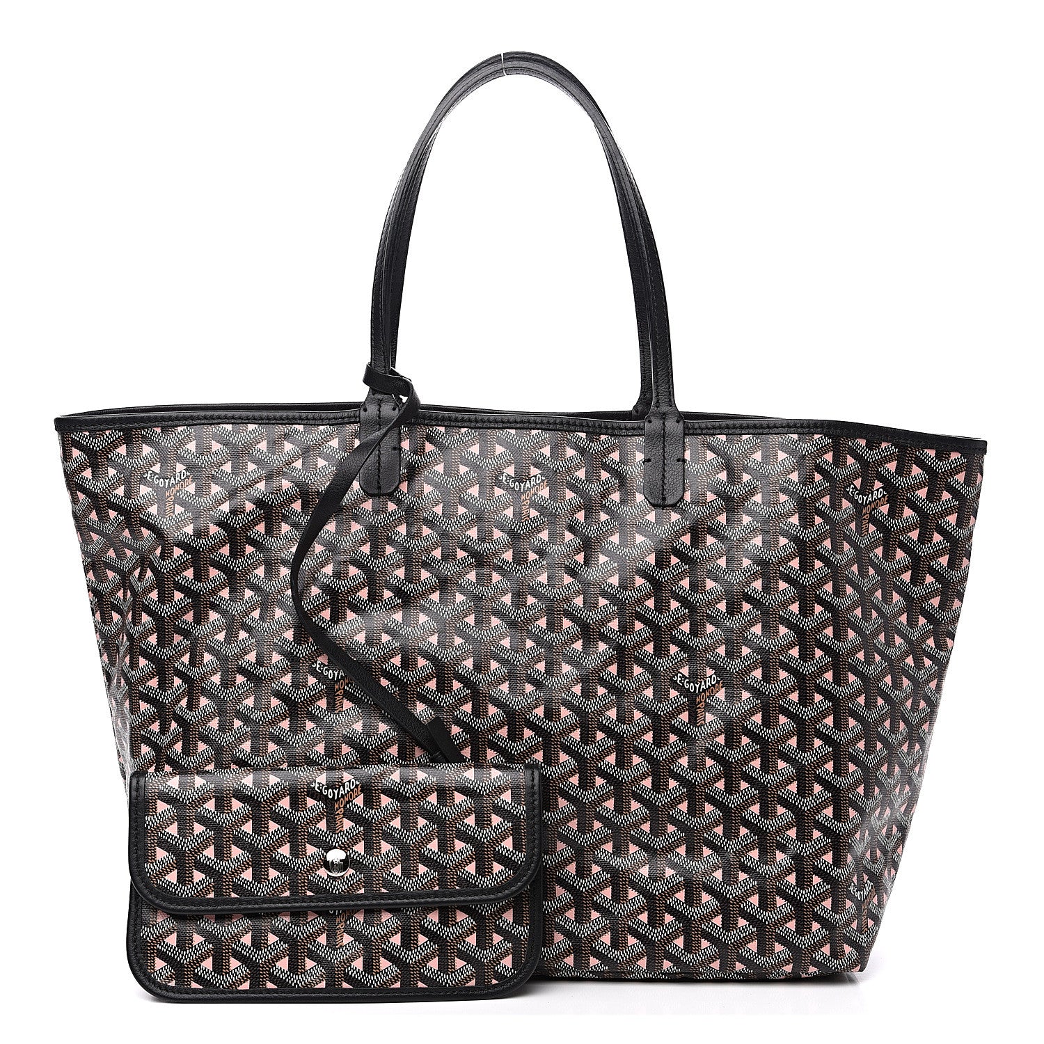 Goyard Goyardine Saint Louis Claire Voie PM Black Pink 1 of 7