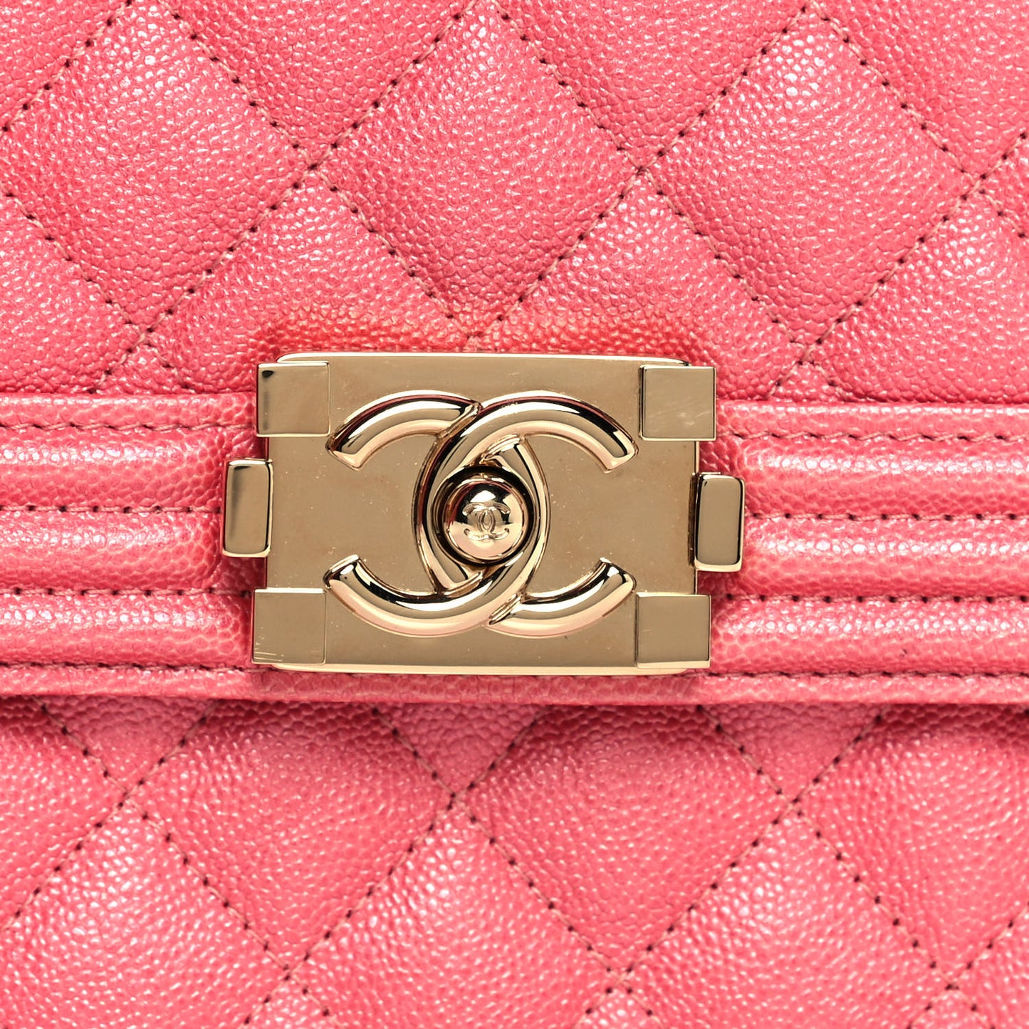 Caviar Quilted North South Boy Flap Pink