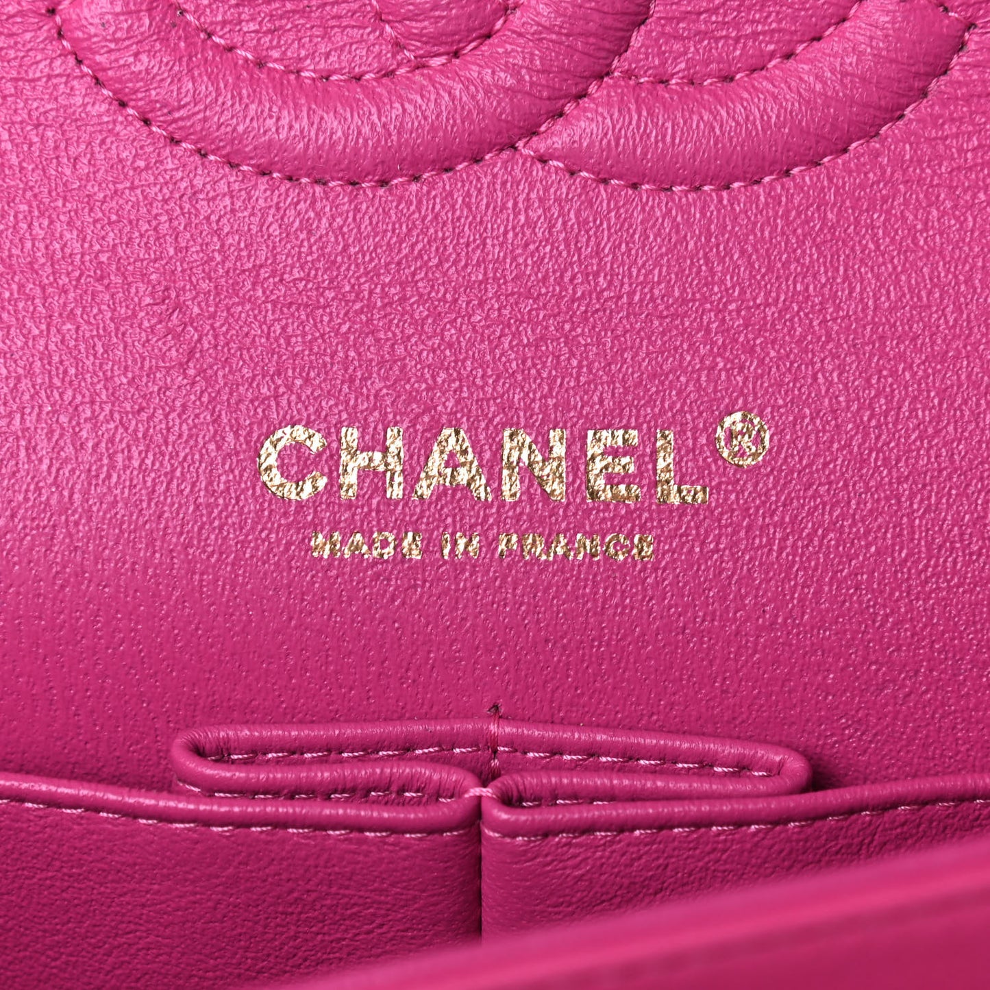 Lambskin Chevron Quilted Medium Double Flap Pink