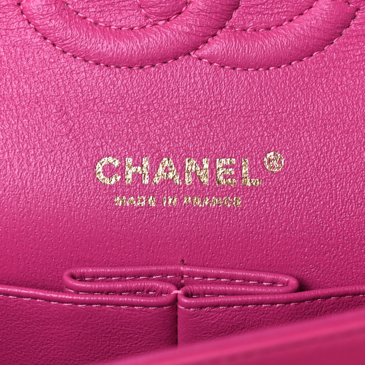 Chanel Lambskin Chevron Quilted Medium Double Flap Pink 7 of 8