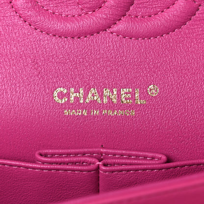 Chanel Lambskin Chevron Quilted Medium Double Flap Pink 7 of 8