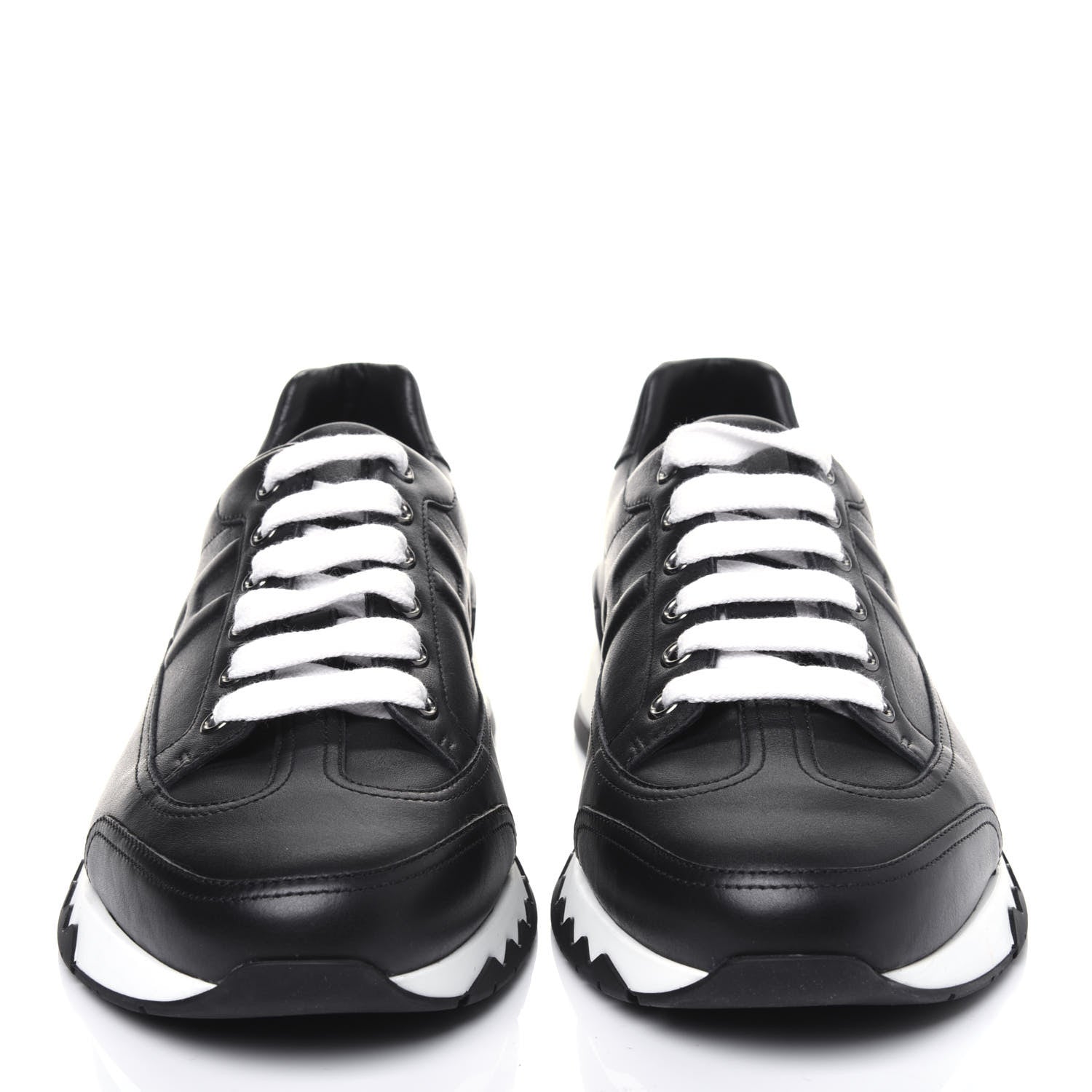 Hermes Calfskin Womens Trail Sneakers 40 Black 2 of 9