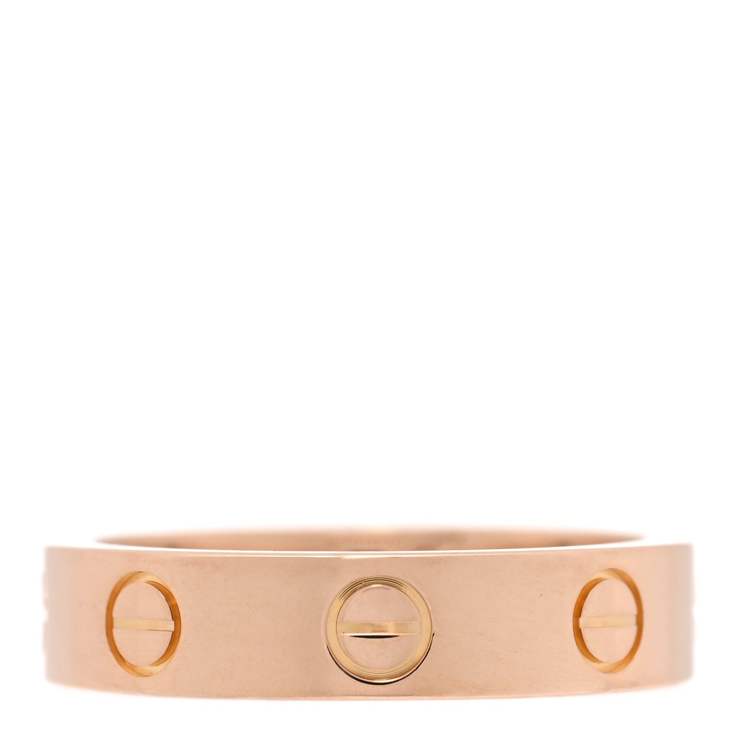 18K Pink Gold Diamond 4mm LOVE Wedding Band Ring 48 4.5