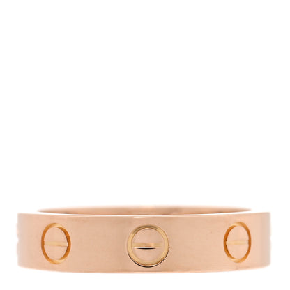 Cartier 18K Pink Gold Diamond 4mm LOVE Wedding Band Ring 48 4.5 3 of 4