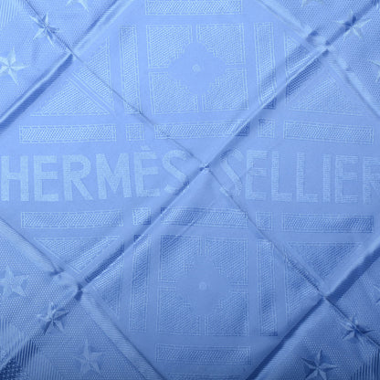 Hermes Silk Carre Foulard Sellier Scarf Bleu Ciel 90 1 of 5