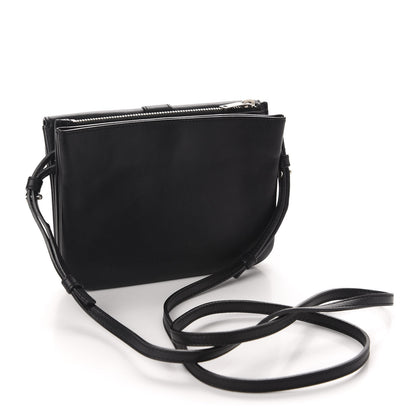 Saint Laurent Calfskin Monogram Tri Pocket Crossbody Bag Black 3 of 11
