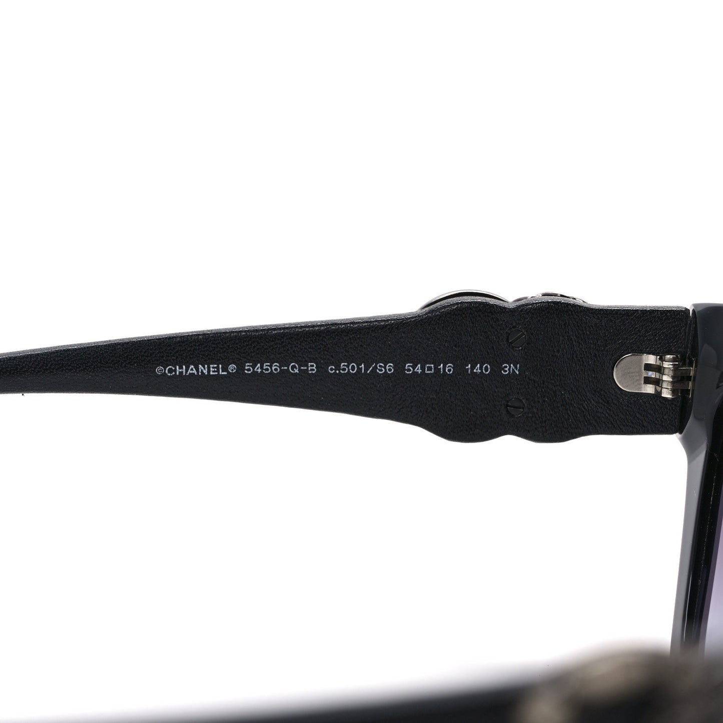 Acetate Square Cat Eye CC Sunglasses 5456-Q-B Black