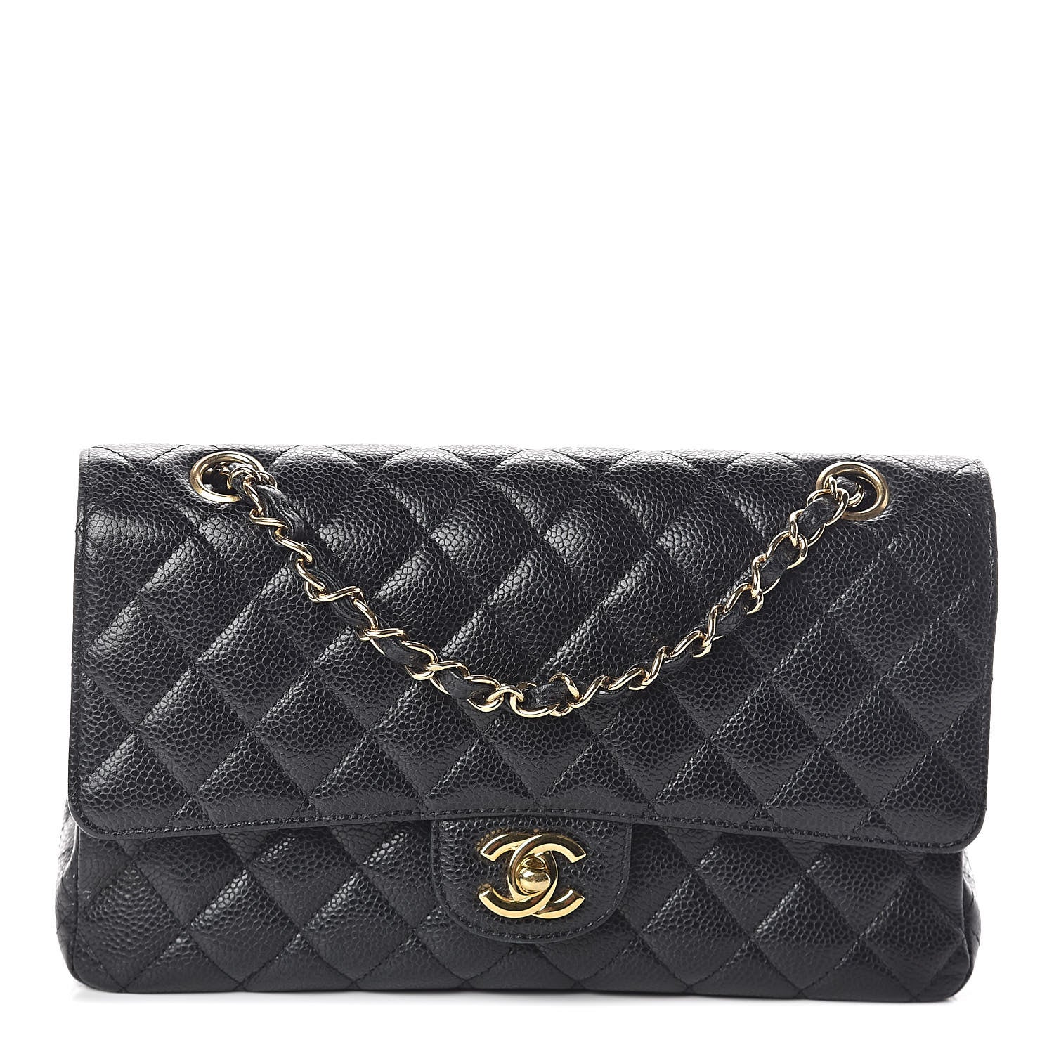 Chanel Caviar Quilted Medium Double Flap Black 1 of 10