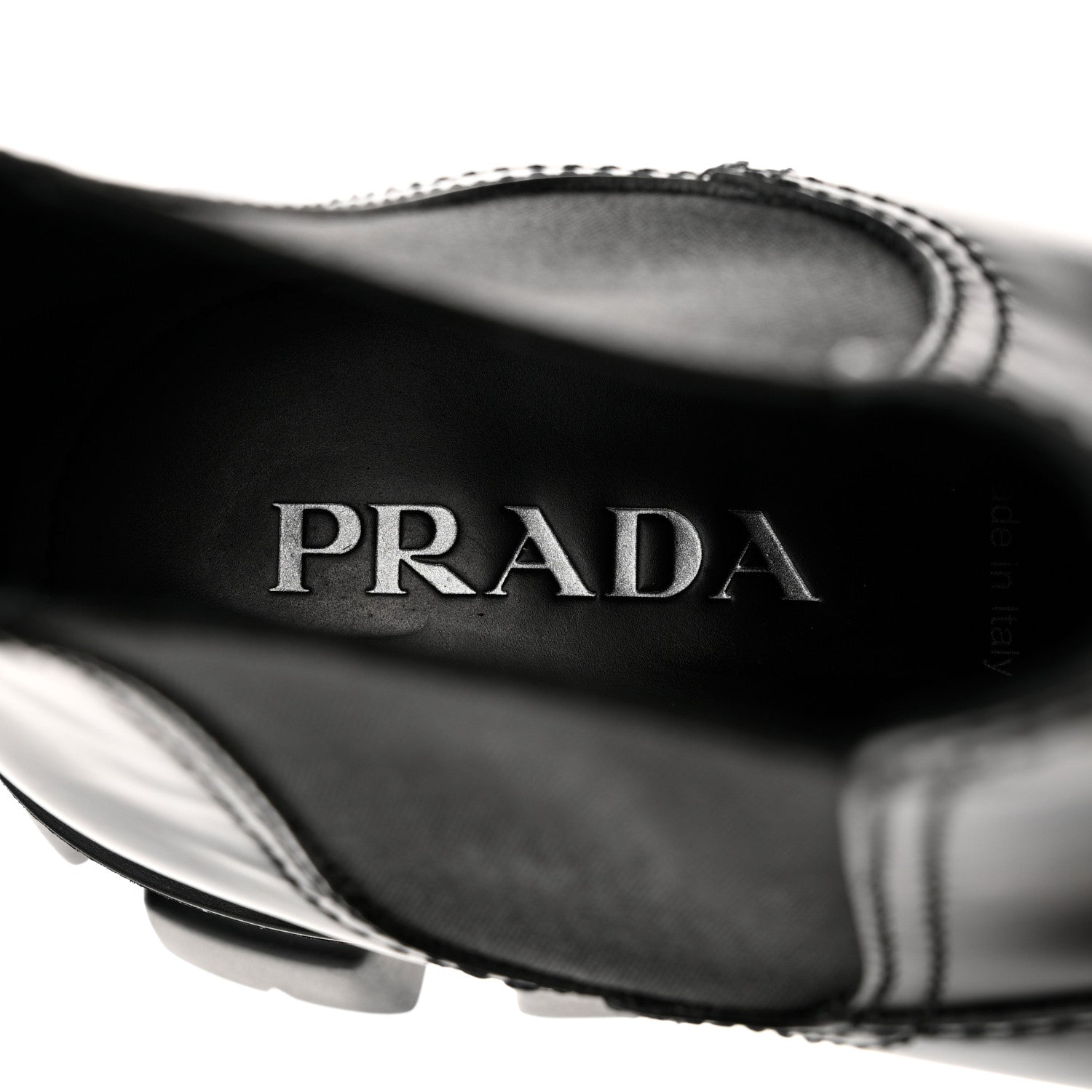 Prada Spazzolato Rois Mens Monolith Chelsea 55mm Ankle Boots 9.5 Black 6 of 8