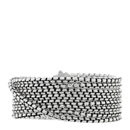 David Yurman Sterling Silver Multi-Row Box Chain Bracelet 1 of 3