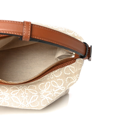 Loewe Jacquard Anagram Calfskin Small Cubi Bag Ecru Tan 5 of 10