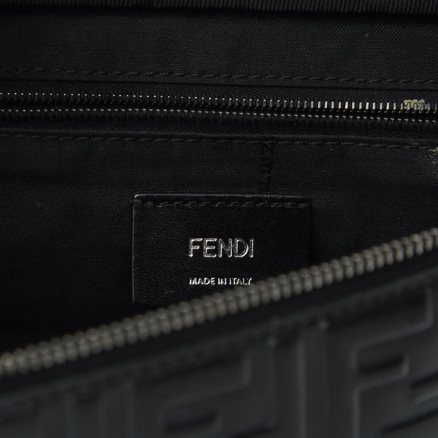 Vitello Century FF 1974 Embossed Belt Bag Black