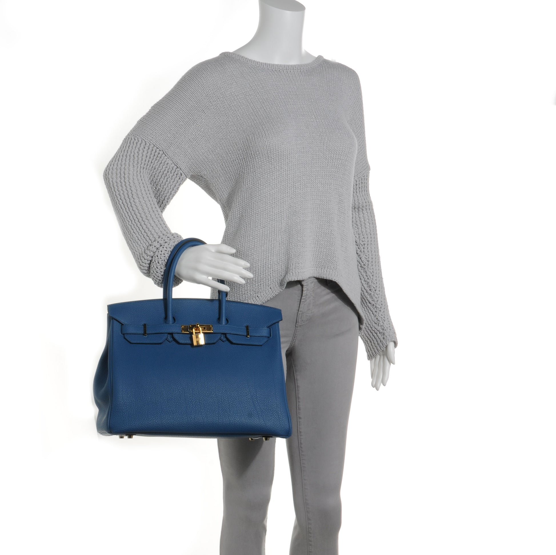 Hermes Togo Birkin 35 Bleu de Galice 2 of 9