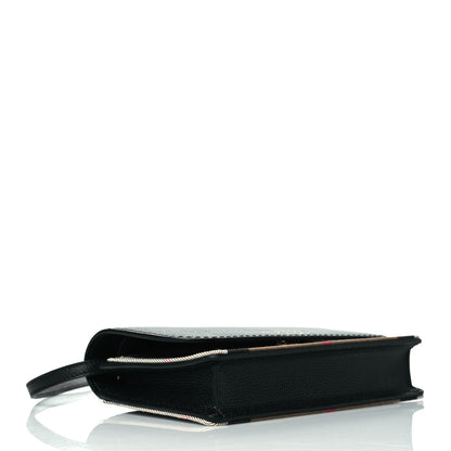 Burberry Derby Calfskin House Check Wallet On Chain Black 4 of 10
