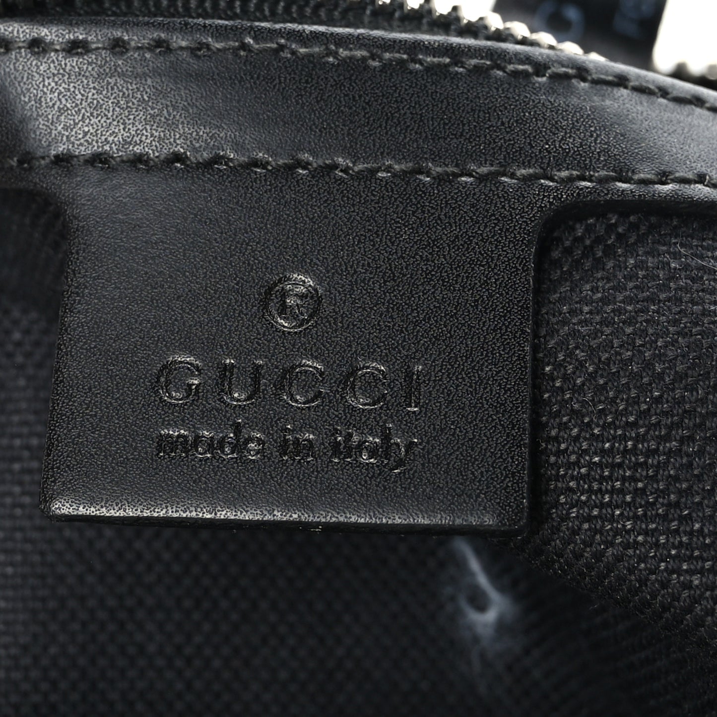 GG Supreme Monogram Appia Calfskin Web Flat Messenger Bag Black Grey