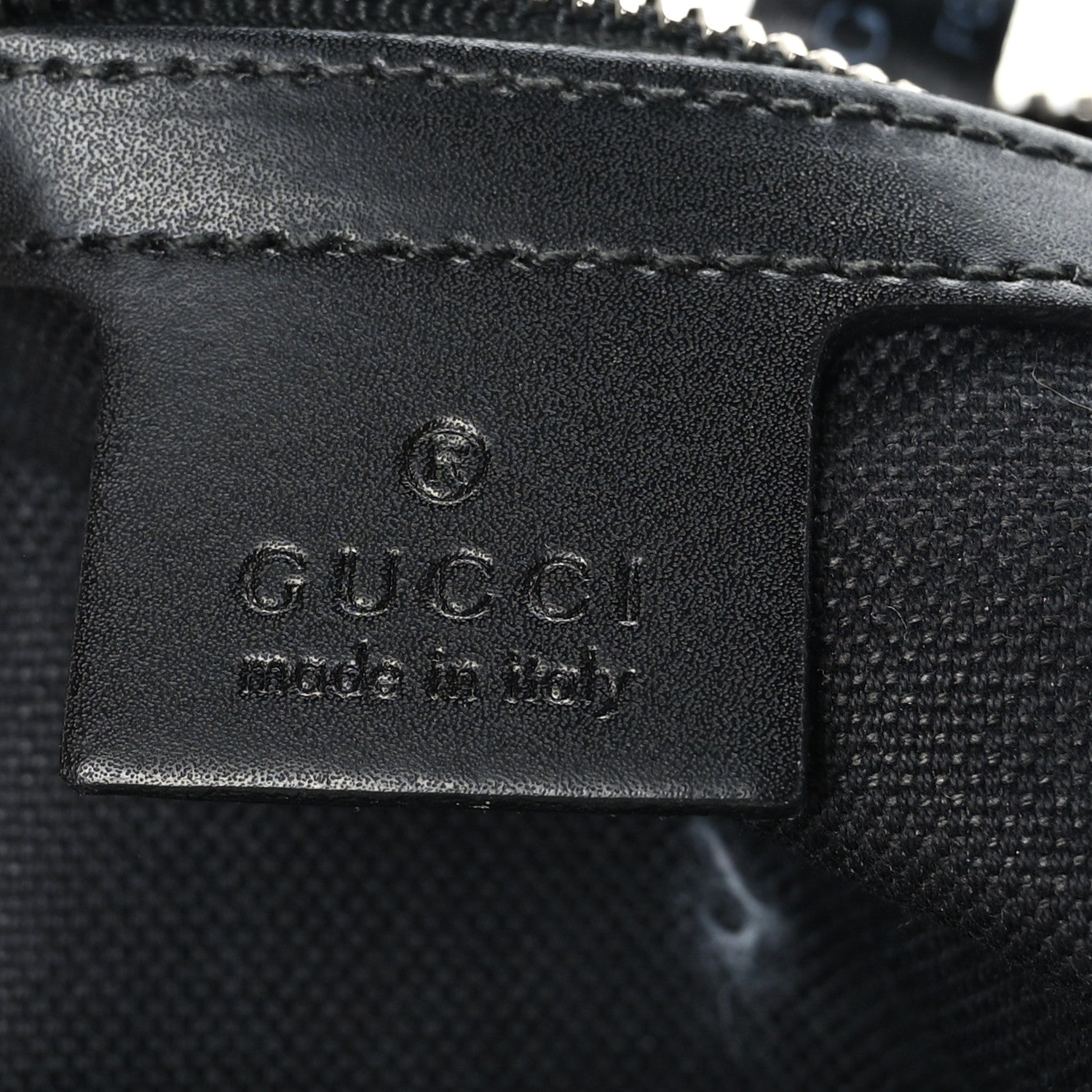 Gucci GG Supreme Monogram Appia Calfskin Web Flat Messenger Bag Black Grey 7 of 10